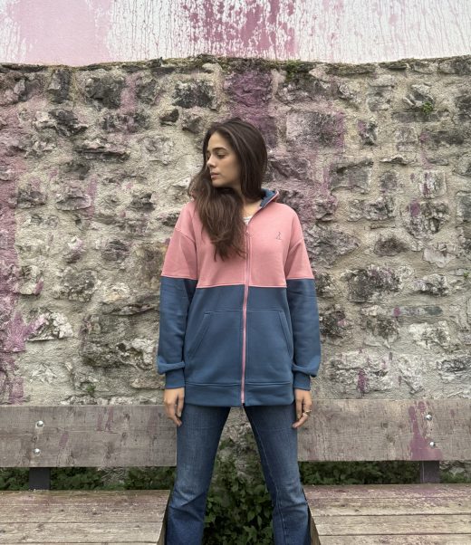 Hooded Jacket Mauve x Petrol - Image 2